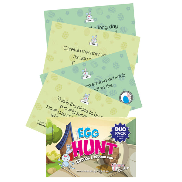 Easter Egg Hunt Clues Duo for Indoor + Outdoor Game **Saver Pack**