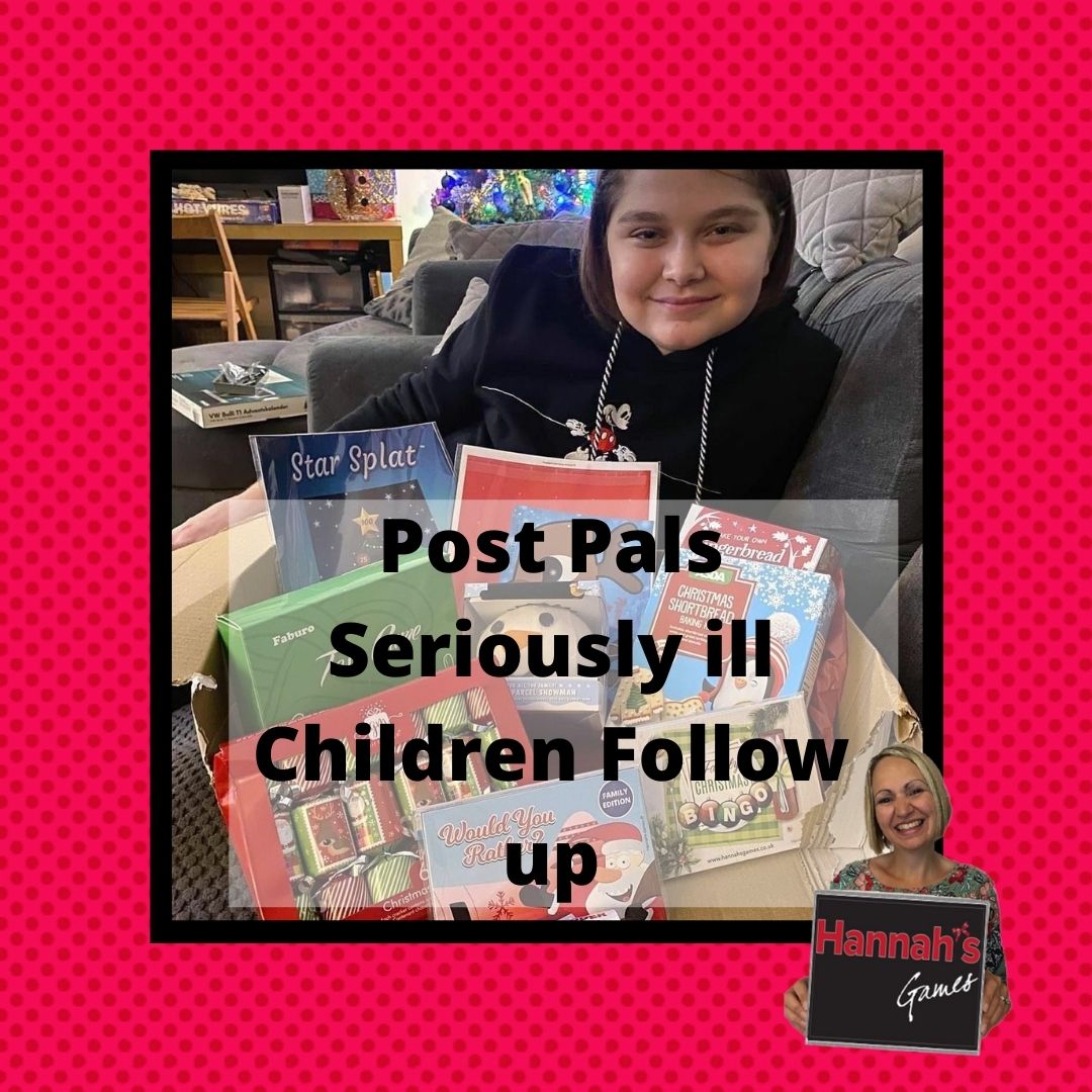Post Pals Party Boxes for Seriously Ill Children Follow Up