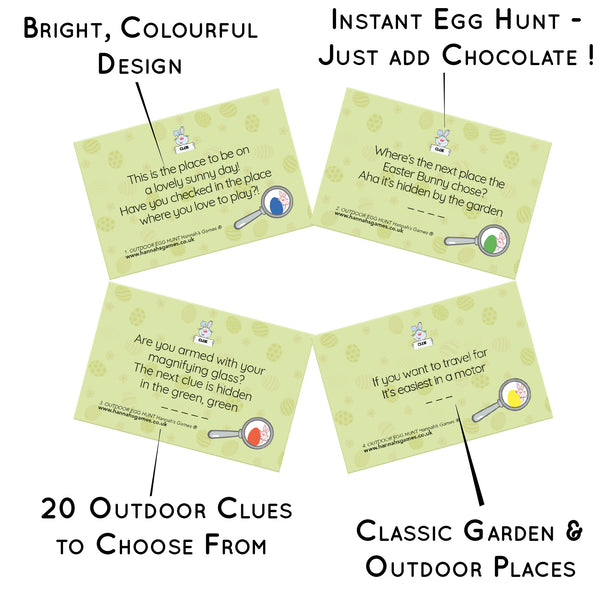 Outdoor Easter Egg Hunt Clues Game