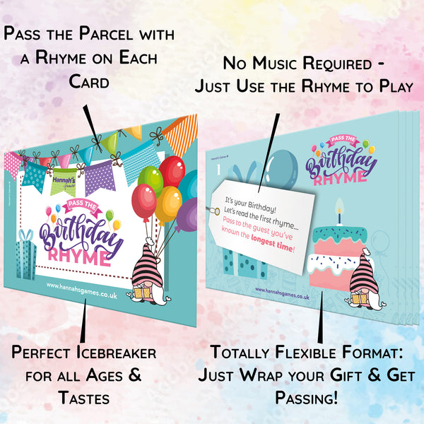 Birthday Pass the Parcel Rhyme Game - Birthday Party Games