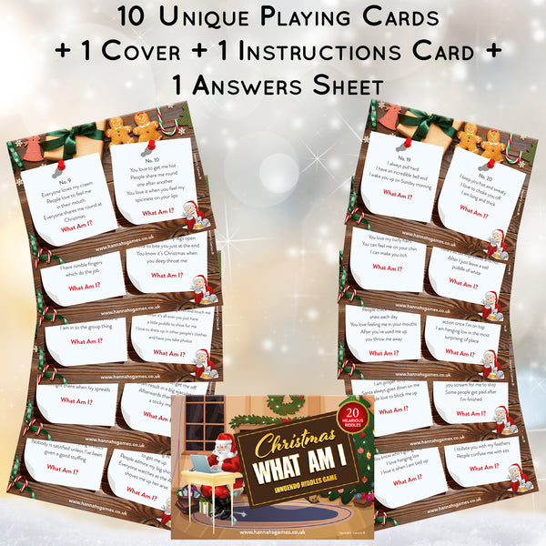Xmas What Am I Game Innuendo for Adults - Adult Christmas Games Gifts & Activities