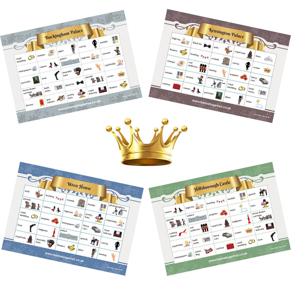 King's Coronation Royal Bingo Game - Charles III Party Games