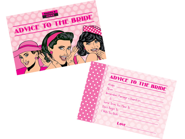 Advice to the Bride Hen Party Game