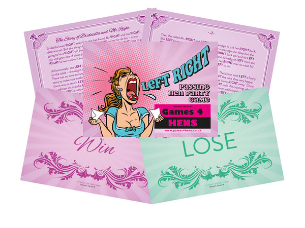 Left Right Passing game: pass the parcel for Hen Parties