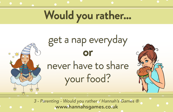 PARENTING WOULD YOU RATHER? GAME - Hilarious Baby Shower Game - Great Unisex Design